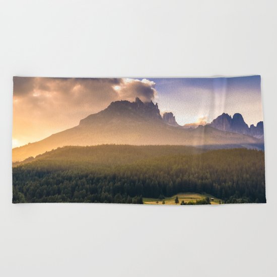 The Mountains Are Calling Beach Towel