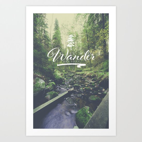 Mountain of solitude - text version Art Print