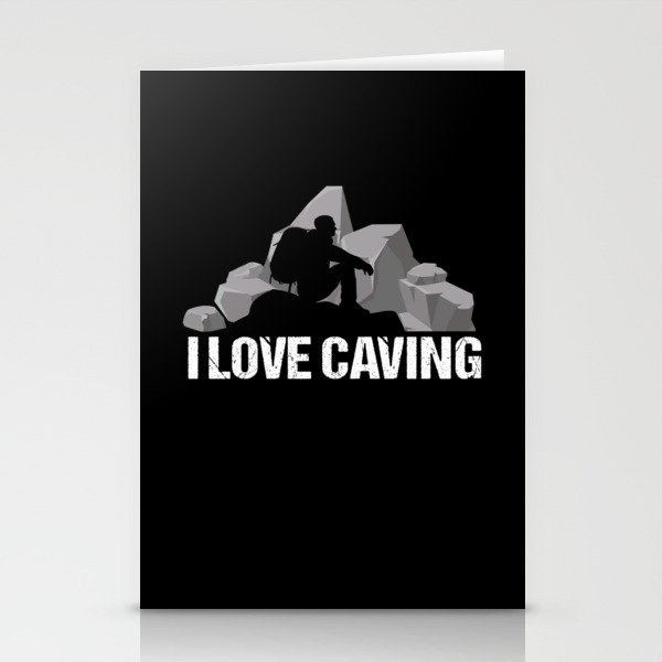 I Love Caving Legend Cave Speleology Stationery Cards