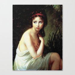 Louise Élisabeth Vigée Le Brun - Julie Le Brun as a Bather Canvas Print