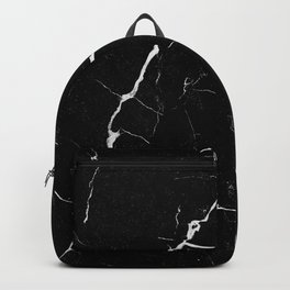 Black Marble Texture no I (x 2021) Backpack | Pattern, Digital, Modern, Calacatta, Ink, Marble, Agate, Stone, Geode, Contemporary 