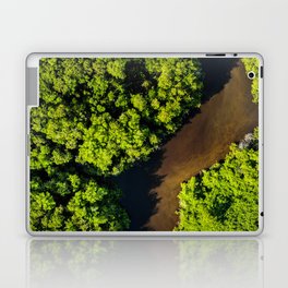 Brazil Photography - River Going Through The Rain Forest Laptop Skin