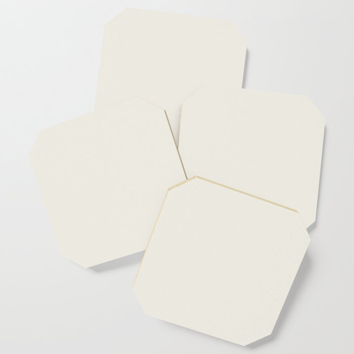 Marshmallow pale neutral solid color modern abstract pattern  Coaster