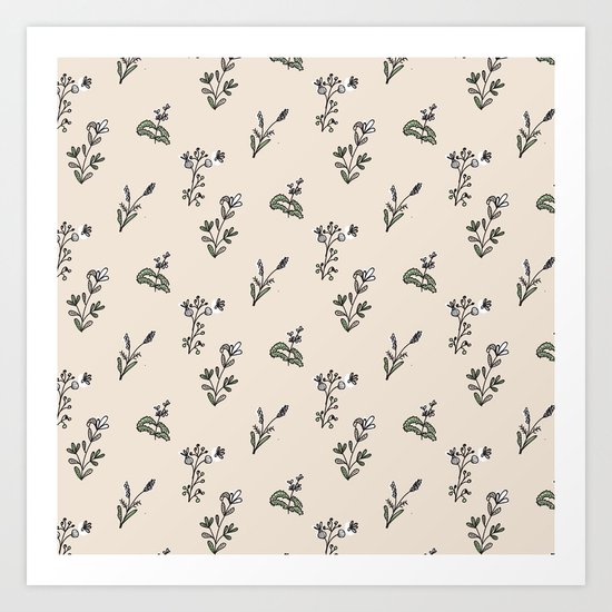 Bright Floral Pattern Art Print