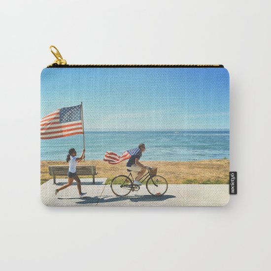 America flag bicycle Carry-All Pouch