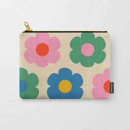 Such Cute Flowers Colorful Retro Pop Floral Pattern Carry-All Pouch