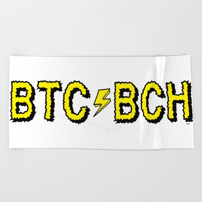 BTC BCH Beach Towel