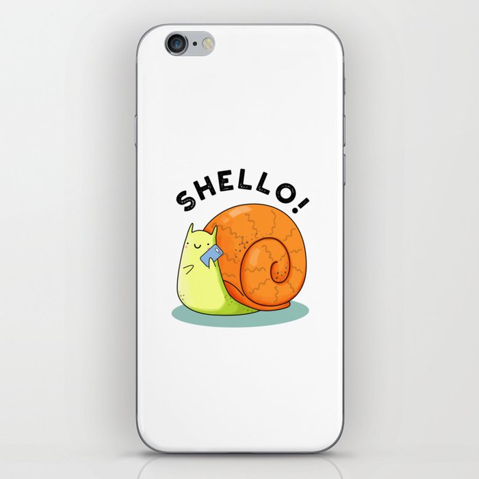 Shello Funny Snail Telephone Pun iPhone Skin