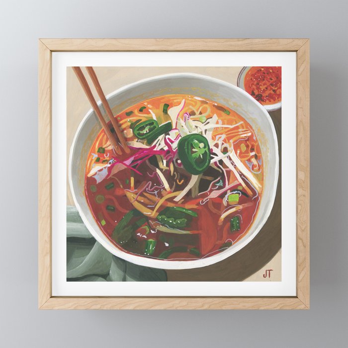 Noodle Soup Framed Mini Art Print