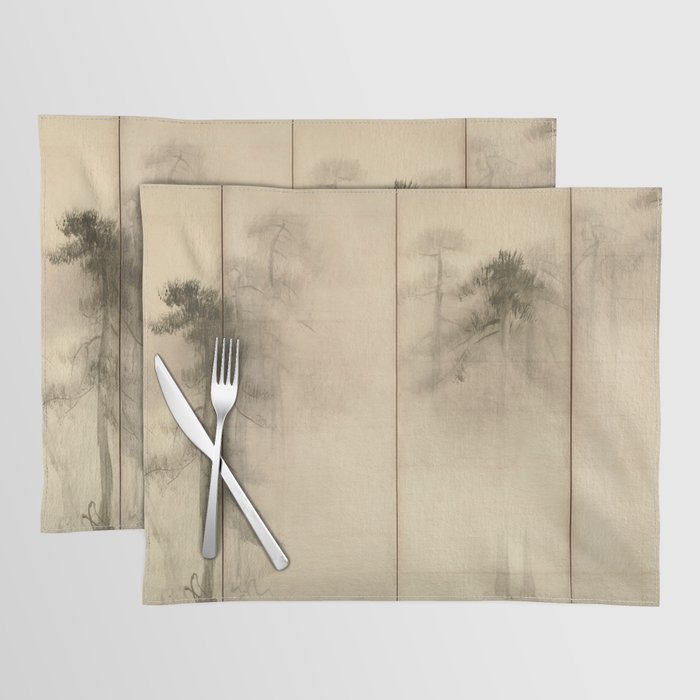 Pine Trees (Shōrin-zu byōbu) Hasegawa Tohaku Art Print by