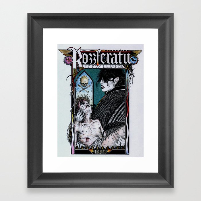 Rozzferatu - Fanart for Rozz Williams Framed Art Print
