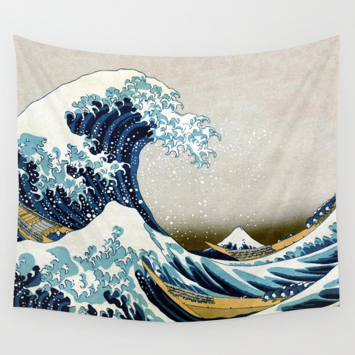 Tapestry great wave store