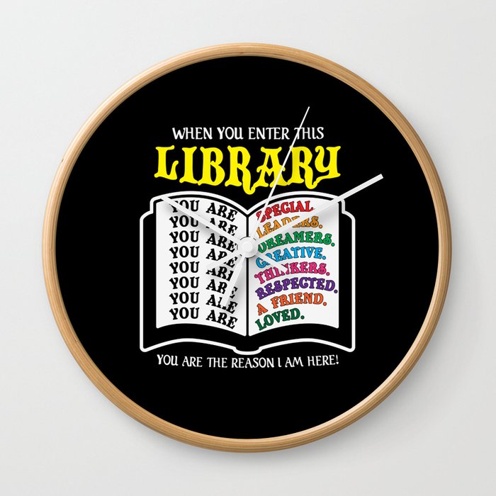 Cool Librarian Saying Wall Clock