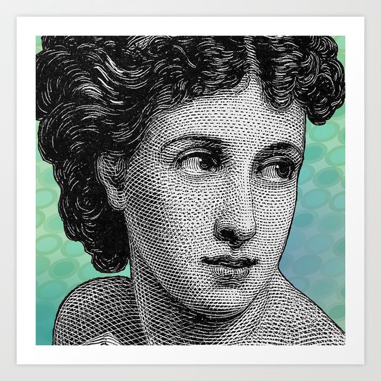 Seductress Blue Art Print