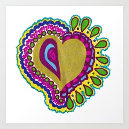 Expressive Heart Art Print