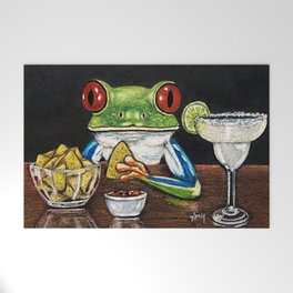 "Margarita" - Frogs After Five" collection Welcome Mat