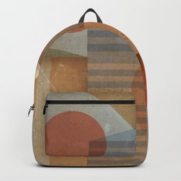 Abstract geometric beige composition Backpack