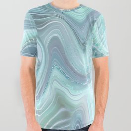 Tranquil Agate Swirl All Over Graphic Tee