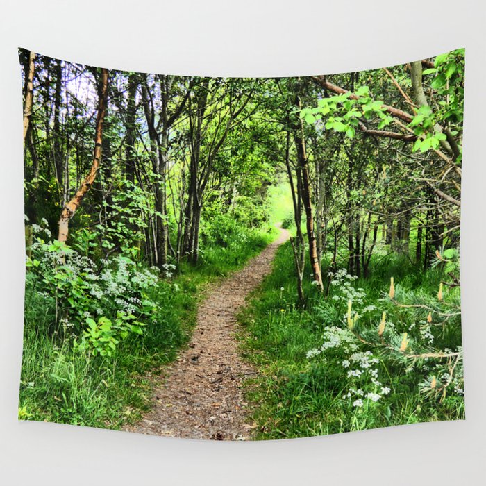 Scottish Highlands Spring Nature Trail in I Art Wall Tapestry