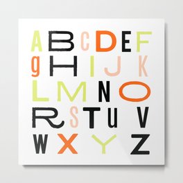 Eclectic Alphabet Metal Print