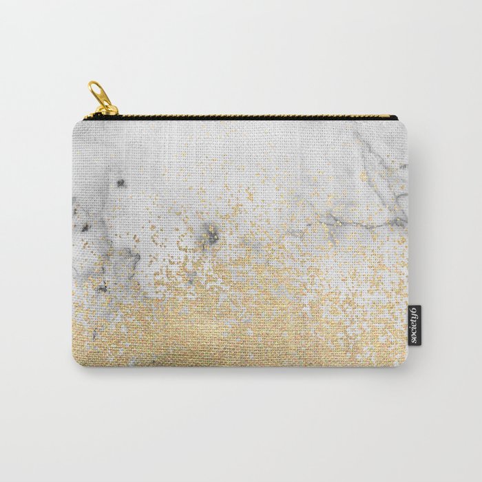 Gold Dust on Marble Carry-All Pouch