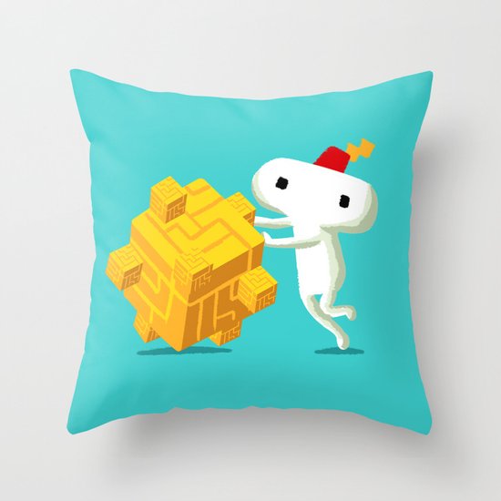 The Prince with a FEZ Throw Pillow