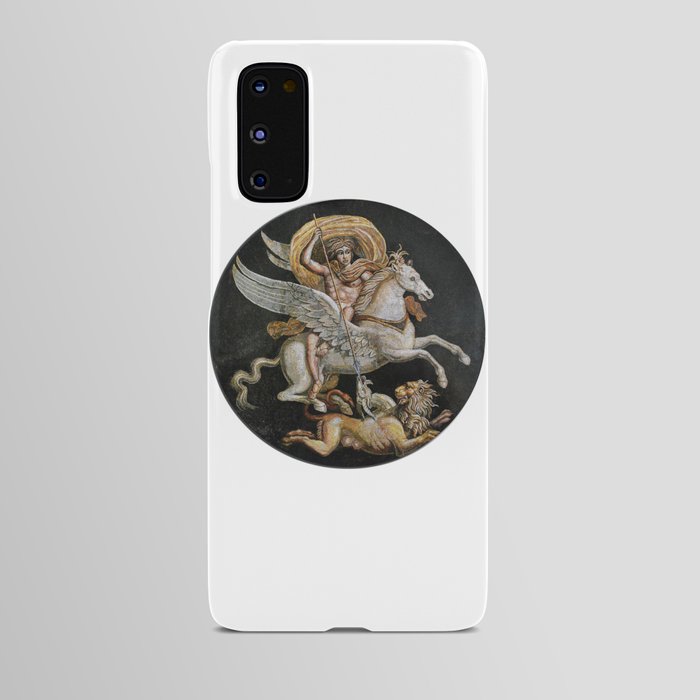 Bellerophon riding Pegasus and slaying the Chimera. Android Case