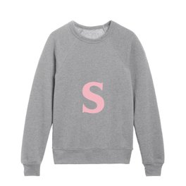 s (PINK & WHITE LETTERS) Kids Crewneck