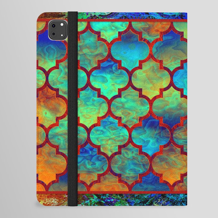 Bohemian hippy colorful country design iPad Folio Case