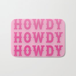Howdy - Pink Western Aesthetic Bath Mat