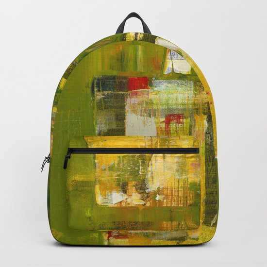 Iodine Green Abstract Art Modern Print Backpack