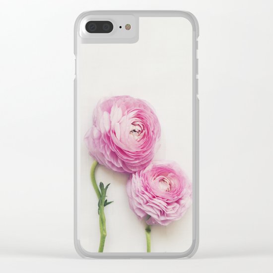 Pink Peonies 2 Clear iPhone Case
