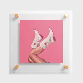 These Boots - Hot Neon Pink Floating Acrylic Print