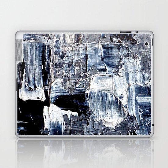 50 Shades... - black & white abstract painting Laptop & iPad Skin