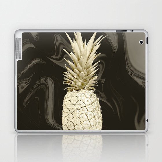 Golden Pineapple Marble Laptop & iPad Skin