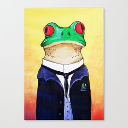Frog in a Suit Canvas Print