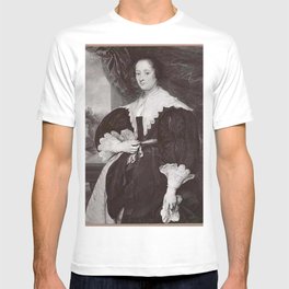 Anthony van Dyck - Portrait of a woman, standing before a landscape T-shirt