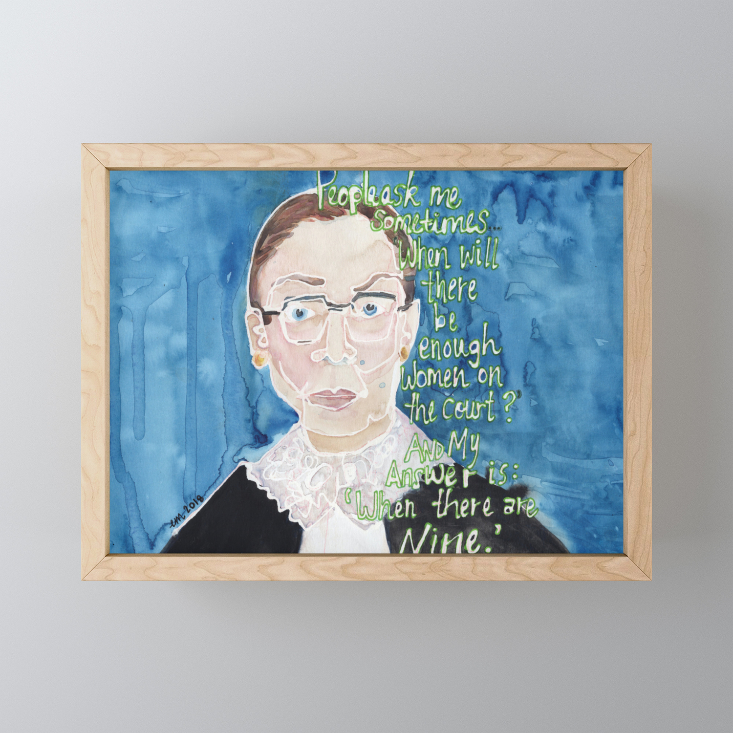 Ruth Bader Ginsburg Framed Mini Art Print By Femmetomorrow Society6