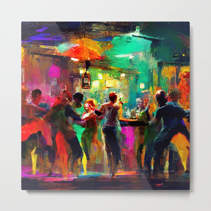 Dancing in a bar Metal Print