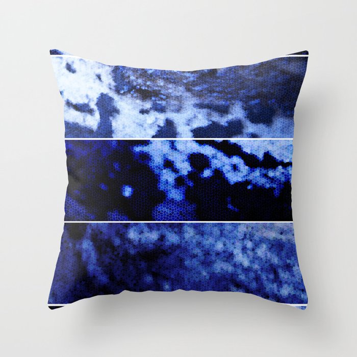 Blue Magnification (Five Panels Series) Throw Pillow