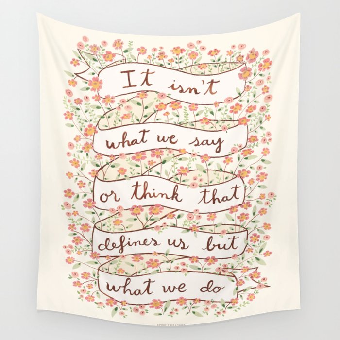 Sense and Sensibility quote Wall Tapestry