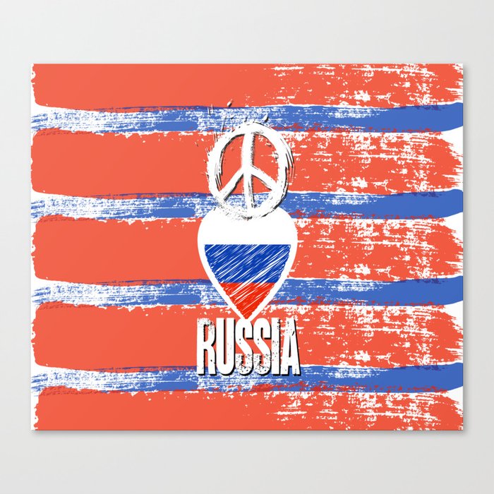 Peace, Love, Russia Canvas Print