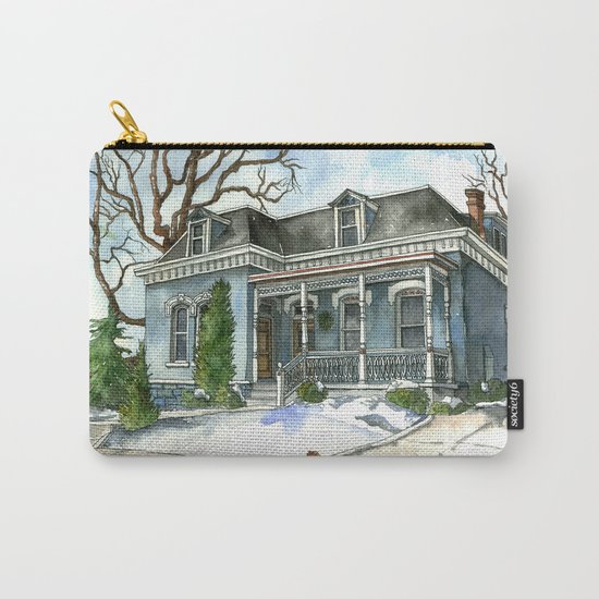 A Cozy Winter Cottage Carry-All Pouch
