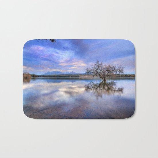 "Magic tree II" Magic reflections at the lake. Bath Mat