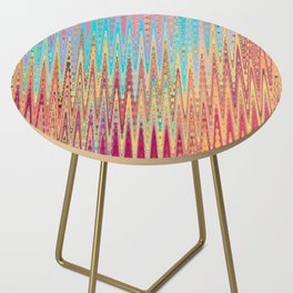 Colorful Spikey Red And Blue Abstract Side Table