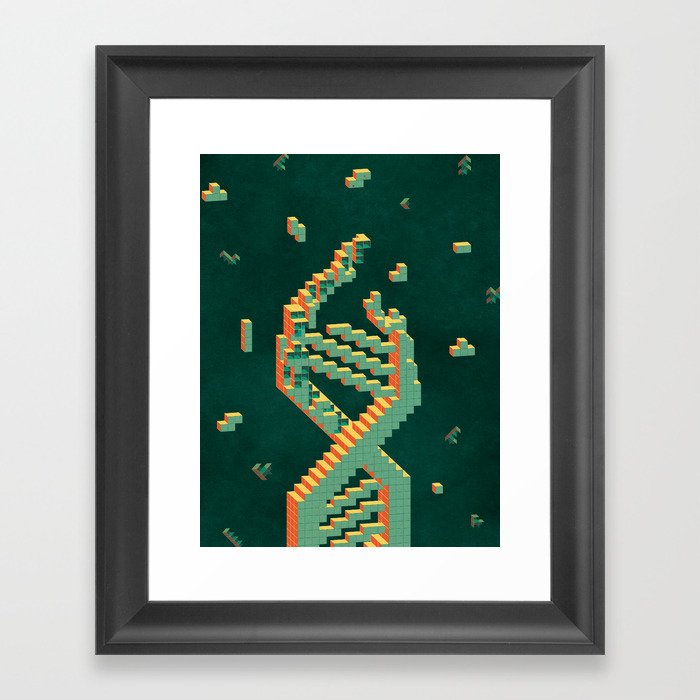 Programmable Matter (Tetris DNA) Framed Art Print