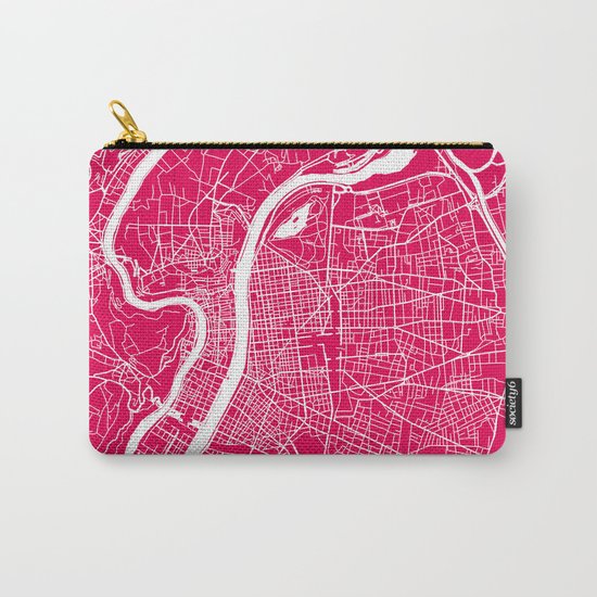 Rome map raspberry Carry-All Pouch
