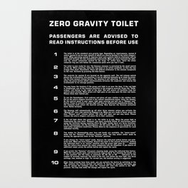 Zero Gravity Toilet Instructions from 2001: A Space Odyssey Poster