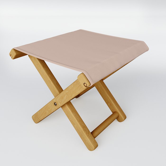 Light Pastel Pink Solid Color Hue Shade - Patternless Folding Stool