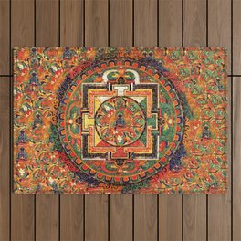 Buddhist Mandala DMT Transcendent Visions Outdoor Rug
